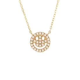 14k Yellow Gold Happy Face