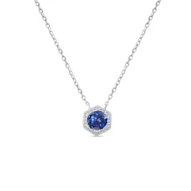 14KW 24D0.05CT,1SA0.50CT,HEXAGON SAPHIRE/DIAMOND N (118N402278WSA14)