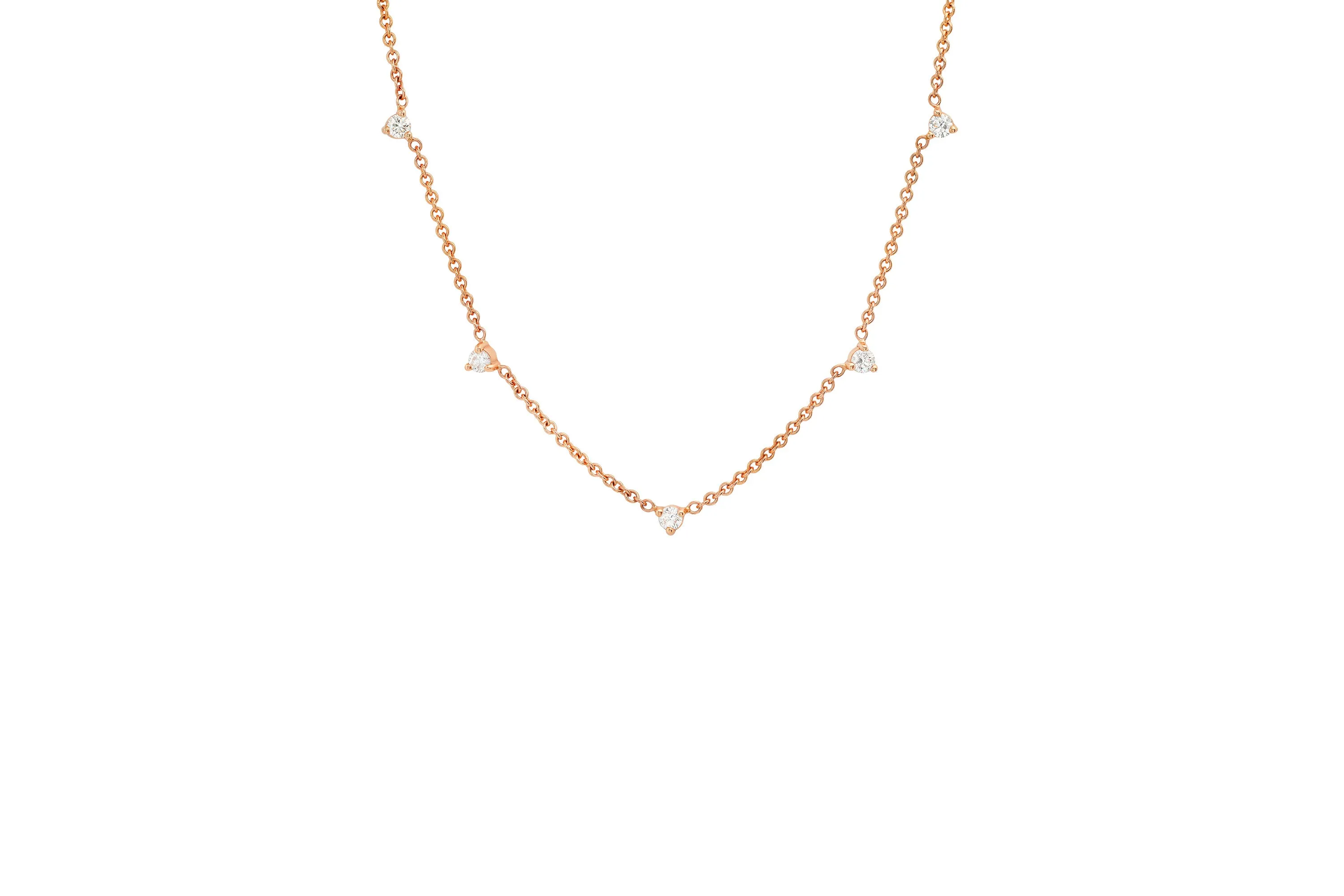 5 Floating Diamond Necklace