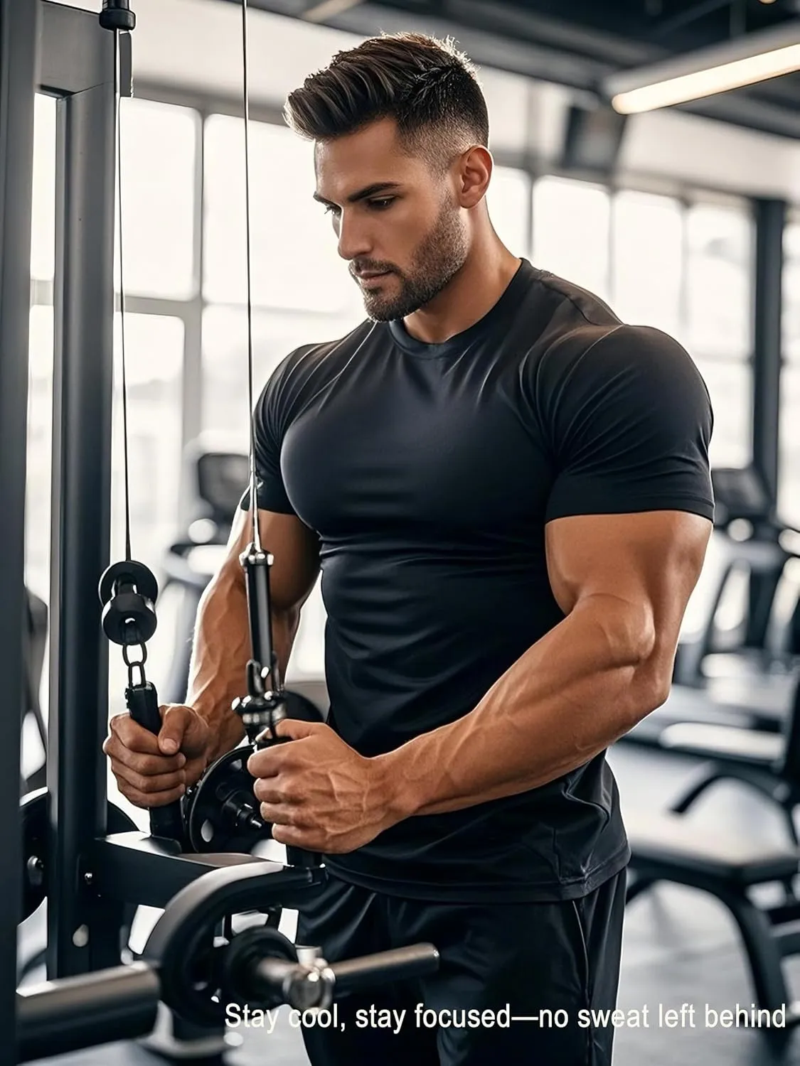 5 Pack Mens Short Sleeve Quick Dry Active Athletic T Shirt Running Gym Workout Tee Tops