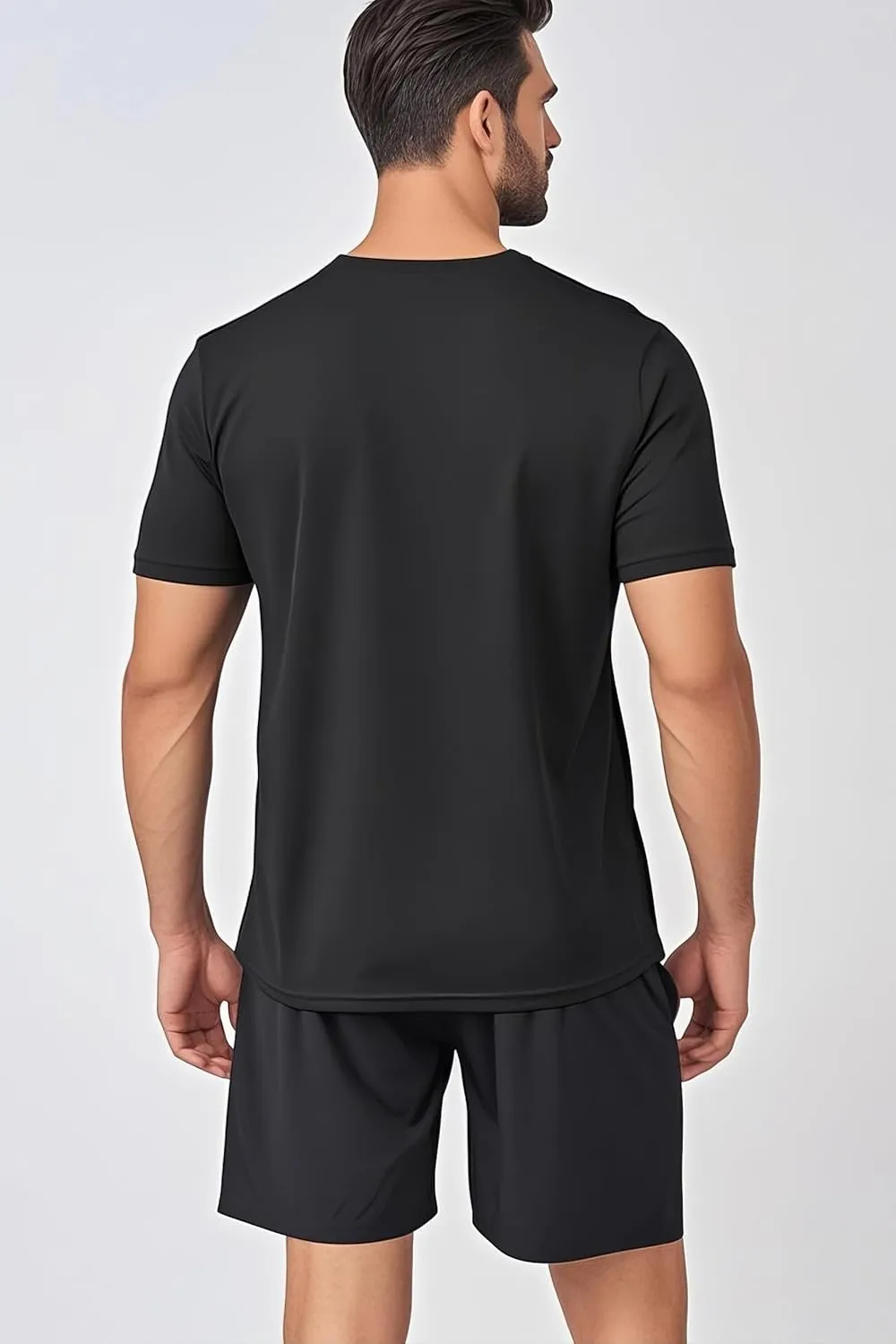 5 Pack Mens Short Sleeve Quick Dry Active Athletic T Shirt Running Gym Workout Tee Tops