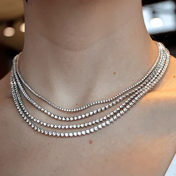 7.01ctw Diamond Tennis Necklace