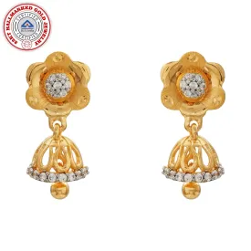 916 Twenty Two Karat (22Kt) Hallmarked Gold Small Jhumki (Jimki) -Style#03