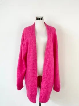 Acne Studios Hot Pink 'Raya' Mohair Blend Shrug Cardigan - AU8/10
