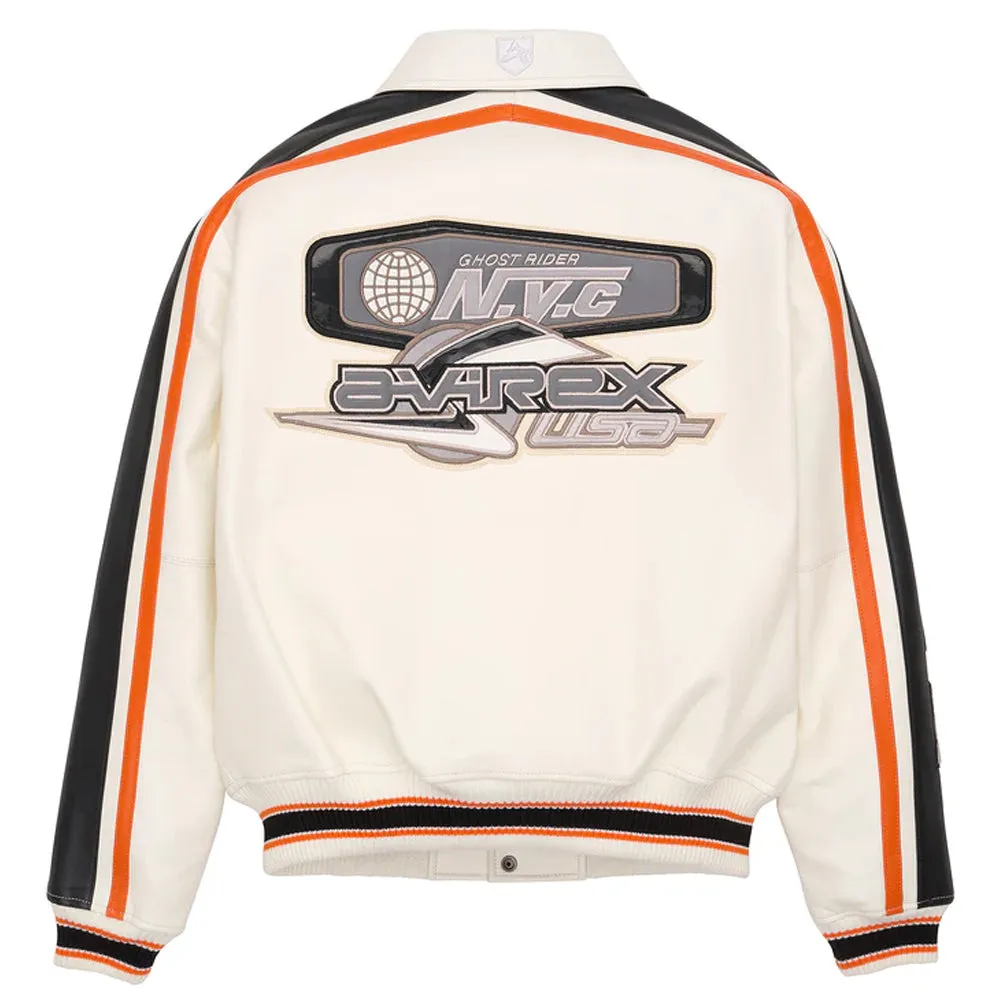 Avirex City Racer Bomber Leather Jacket