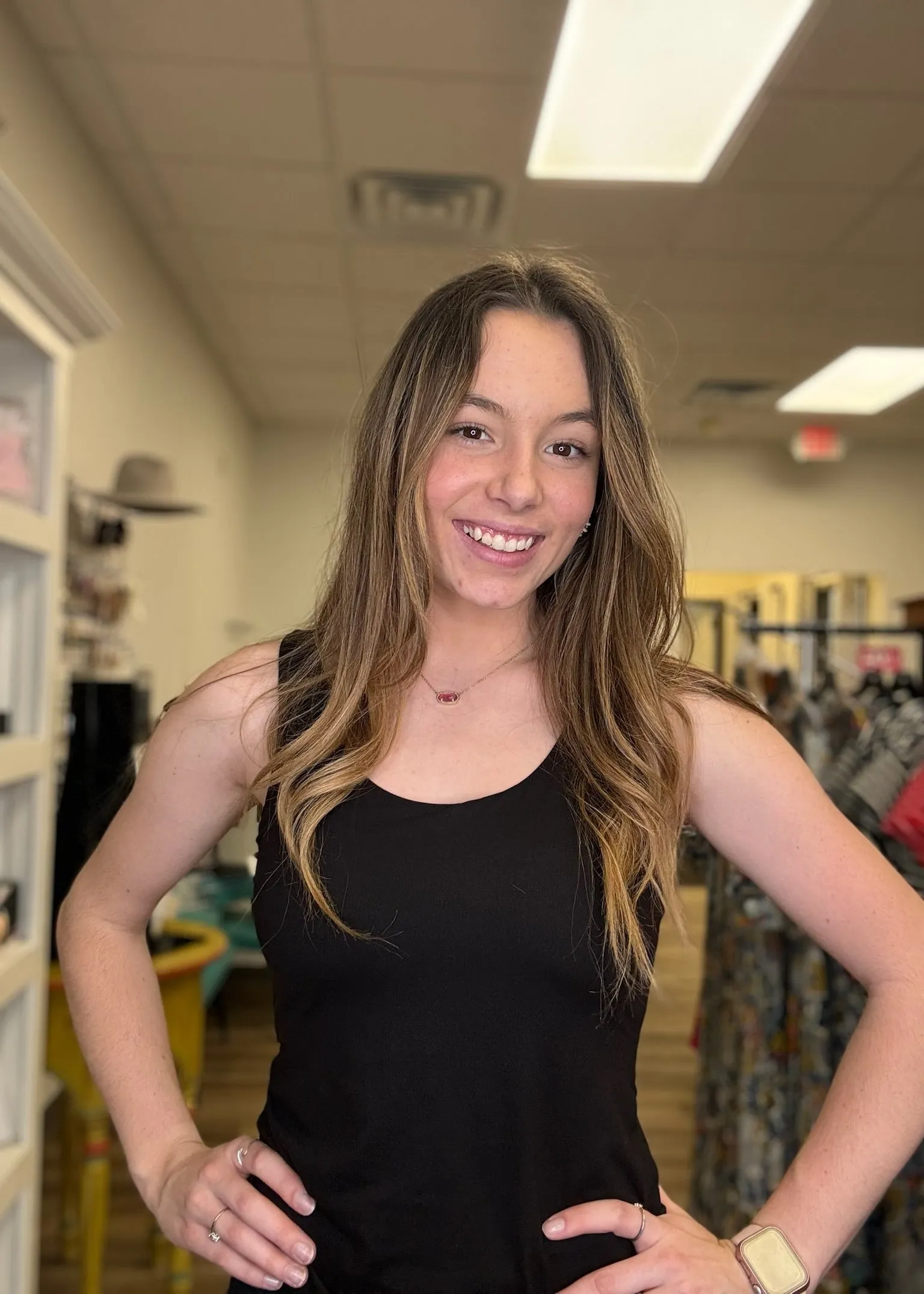 Black Round Neck Tank