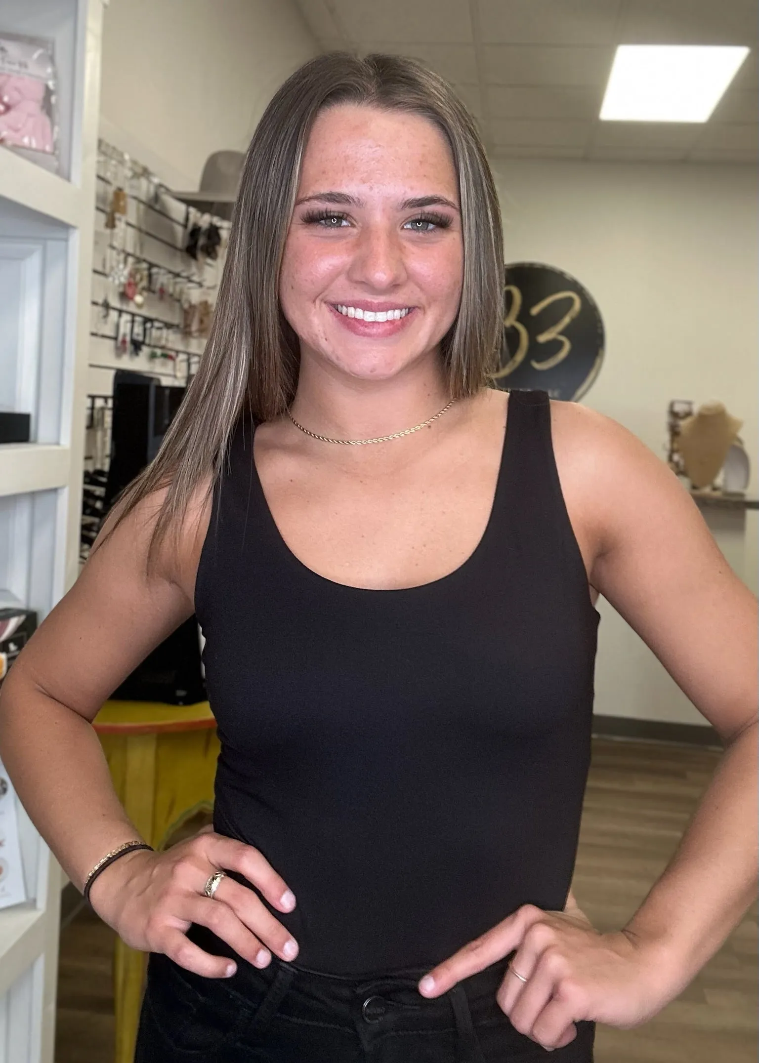 Black Round Neck Tank