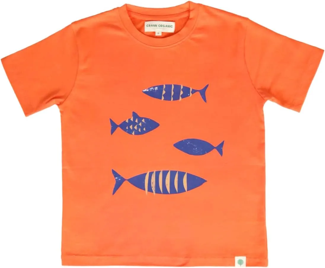 Boys and Girls 100% Organic Cotton T-Shirt, Crewneck Shirt for Toddlers and Kids