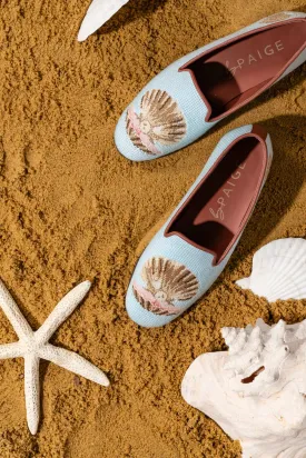 BY PAIGE - NEEDLEPOINT LOAFER IN SCALLOP WITH PEARL