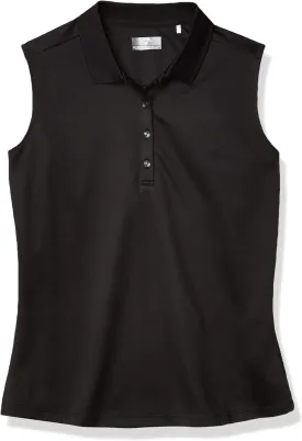 Callaway Womens Opti-Dri Sleeveless Golf Polo with UV Block Sun Protection, Flexible Fit, Ladies Performance Apparel