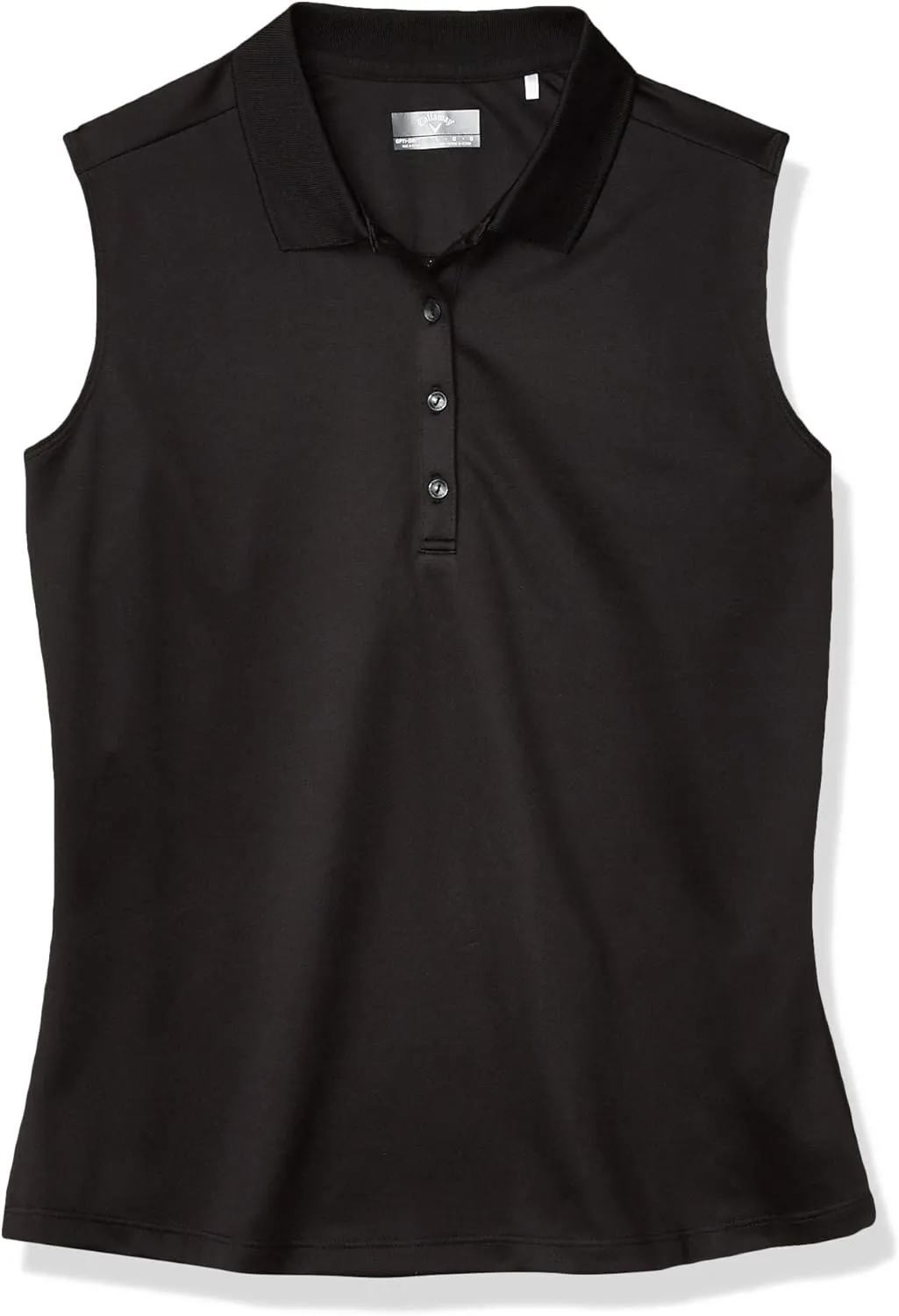 Callaway Womens Opti-Dri Sleeveless Golf Polo with UV Block Sun Protection, Flexible Fit, Ladies Performance Apparel
