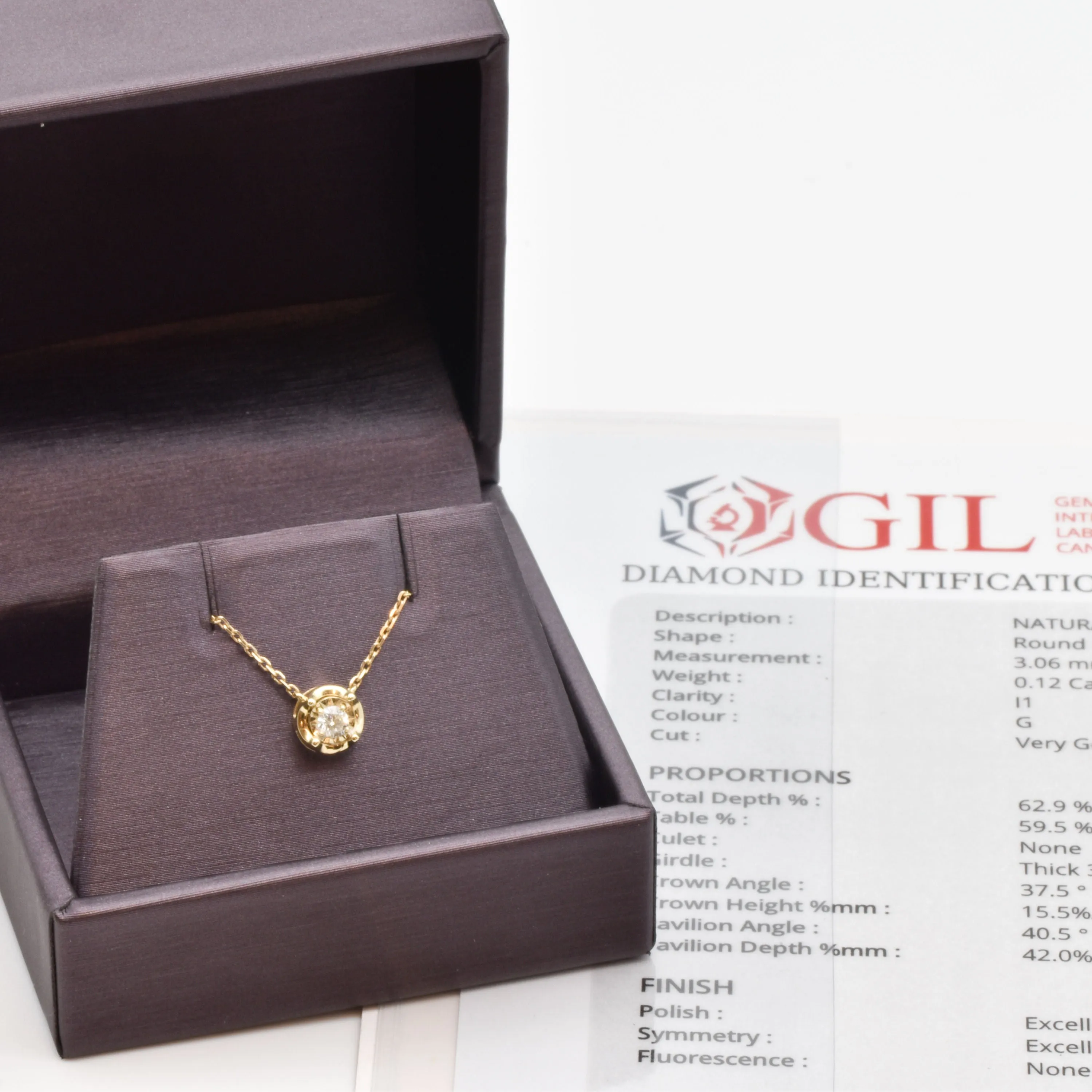 CERTIFIED Natural Diamond Necklace – 14k Solid Gold Necklace – Real Gold Diamond Dainty Necklace