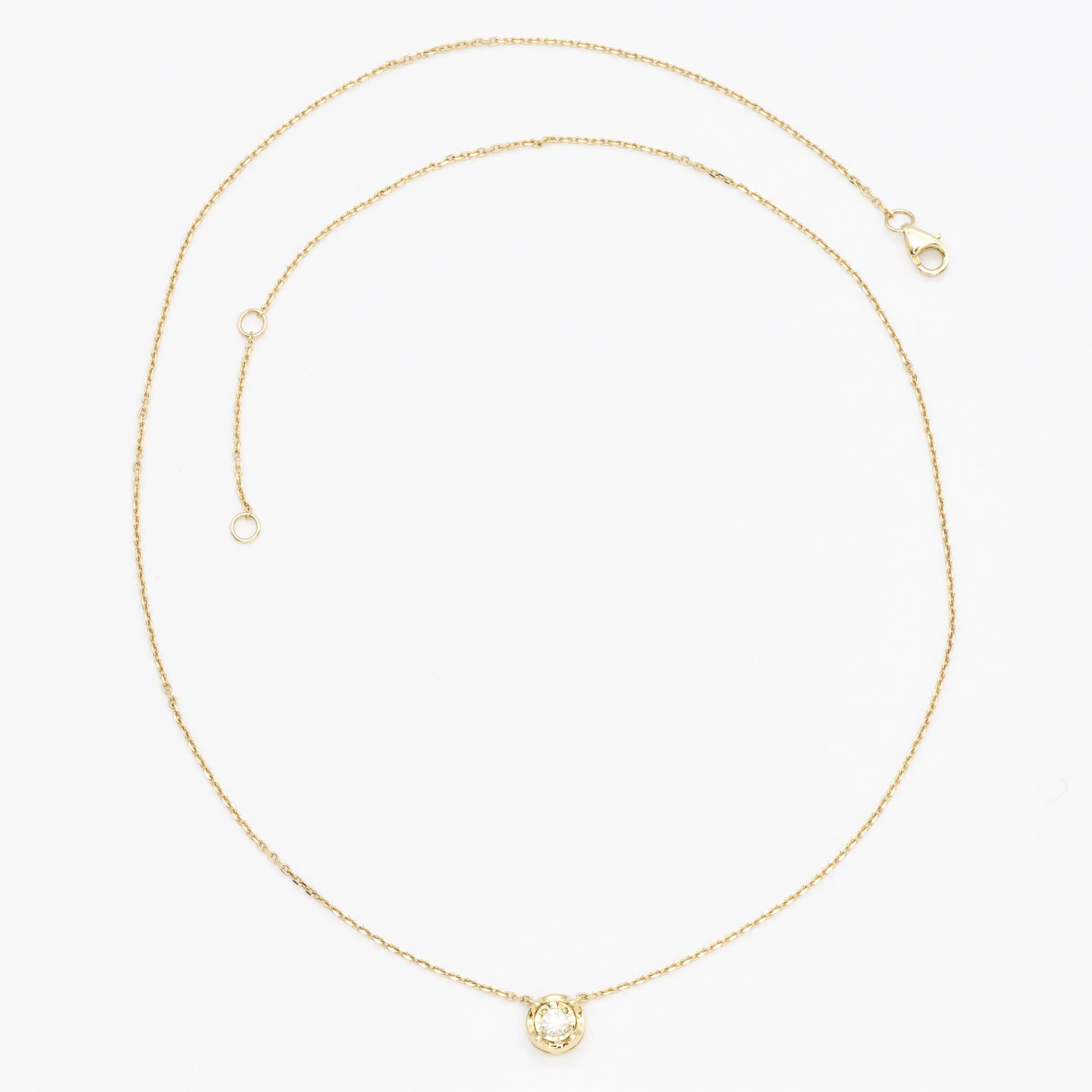 CERTIFIED Natural Diamond Necklace – 14k Solid Gold Necklace – Real Gold Diamond Dainty Necklace