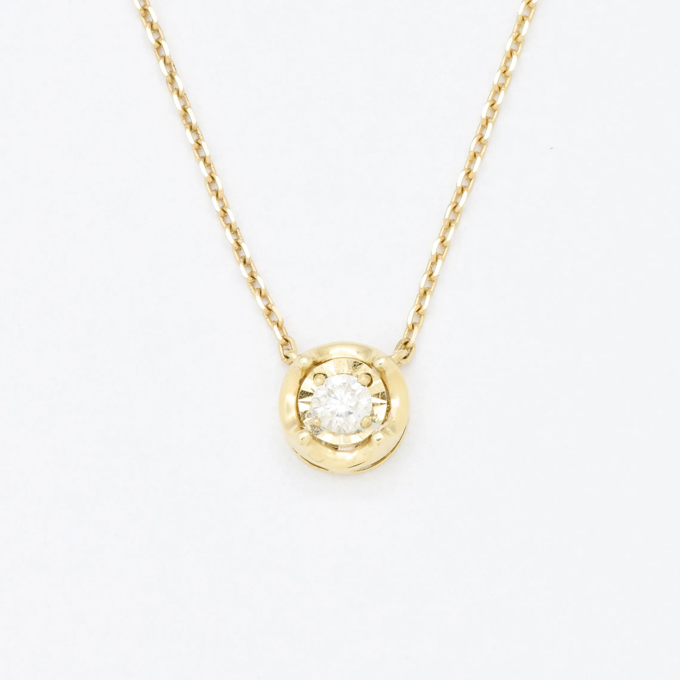CERTIFIED Natural Diamond Necklace – 14k Solid Gold Necklace – Real Gold Diamond Dainty Necklace