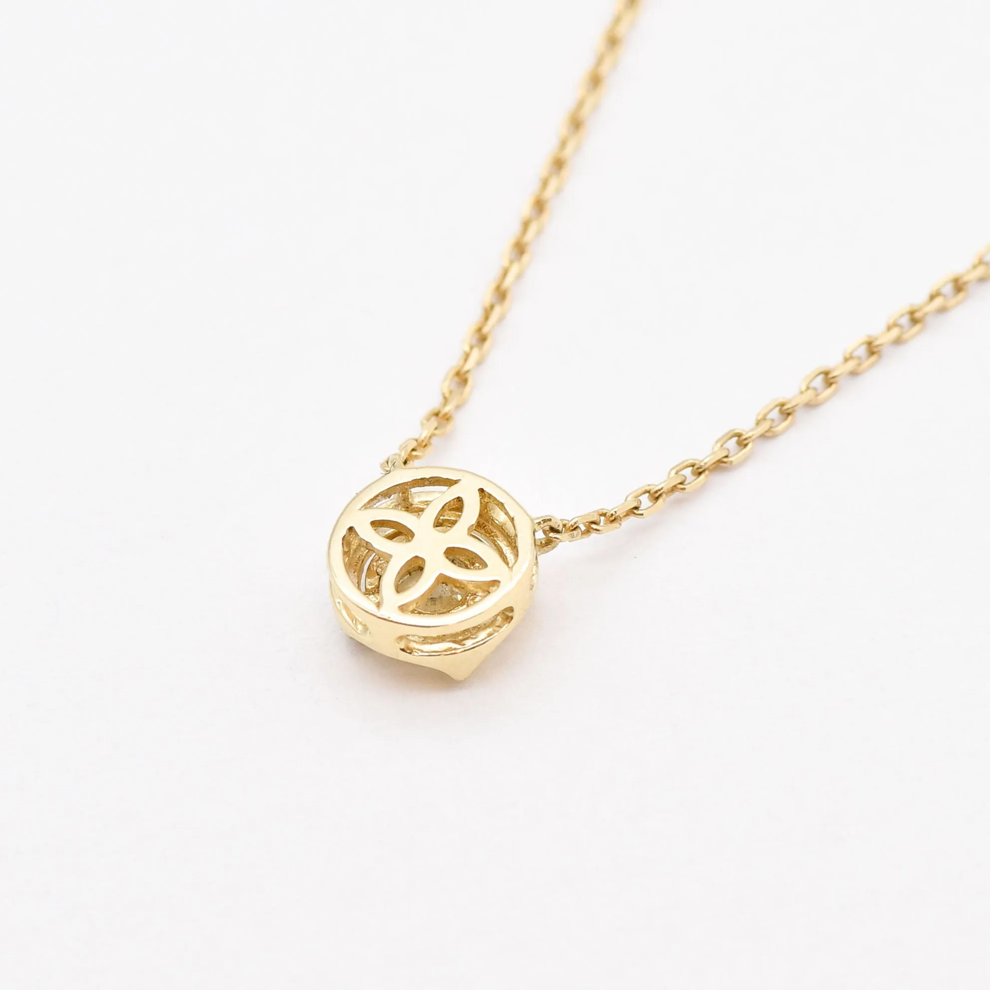 CERTIFIED Natural Diamond Necklace – 14k Solid Gold Necklace – Real Gold Diamond Dainty Necklace