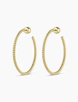 Crew Large Hoops, Gold