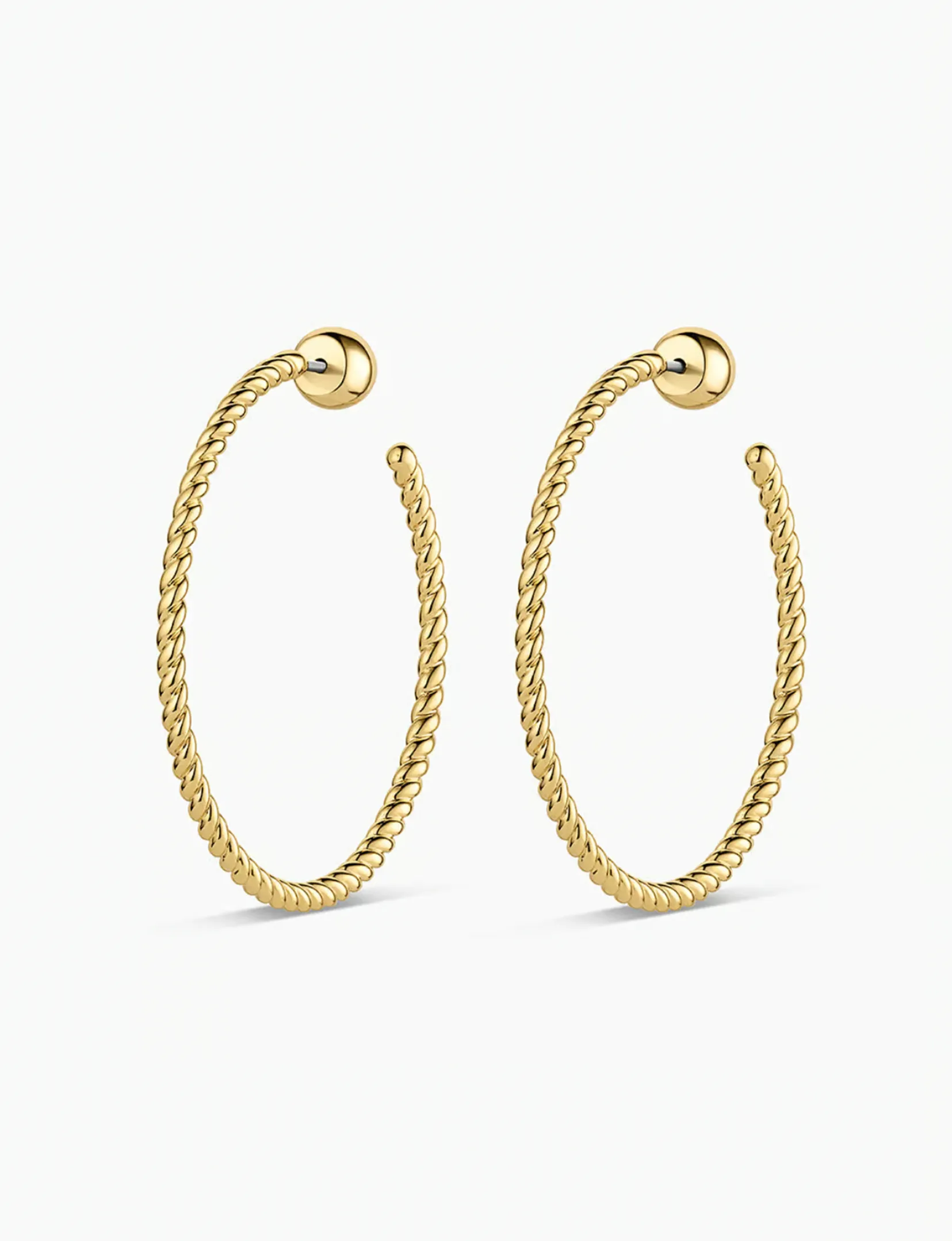 Crew Large Hoops, Gold