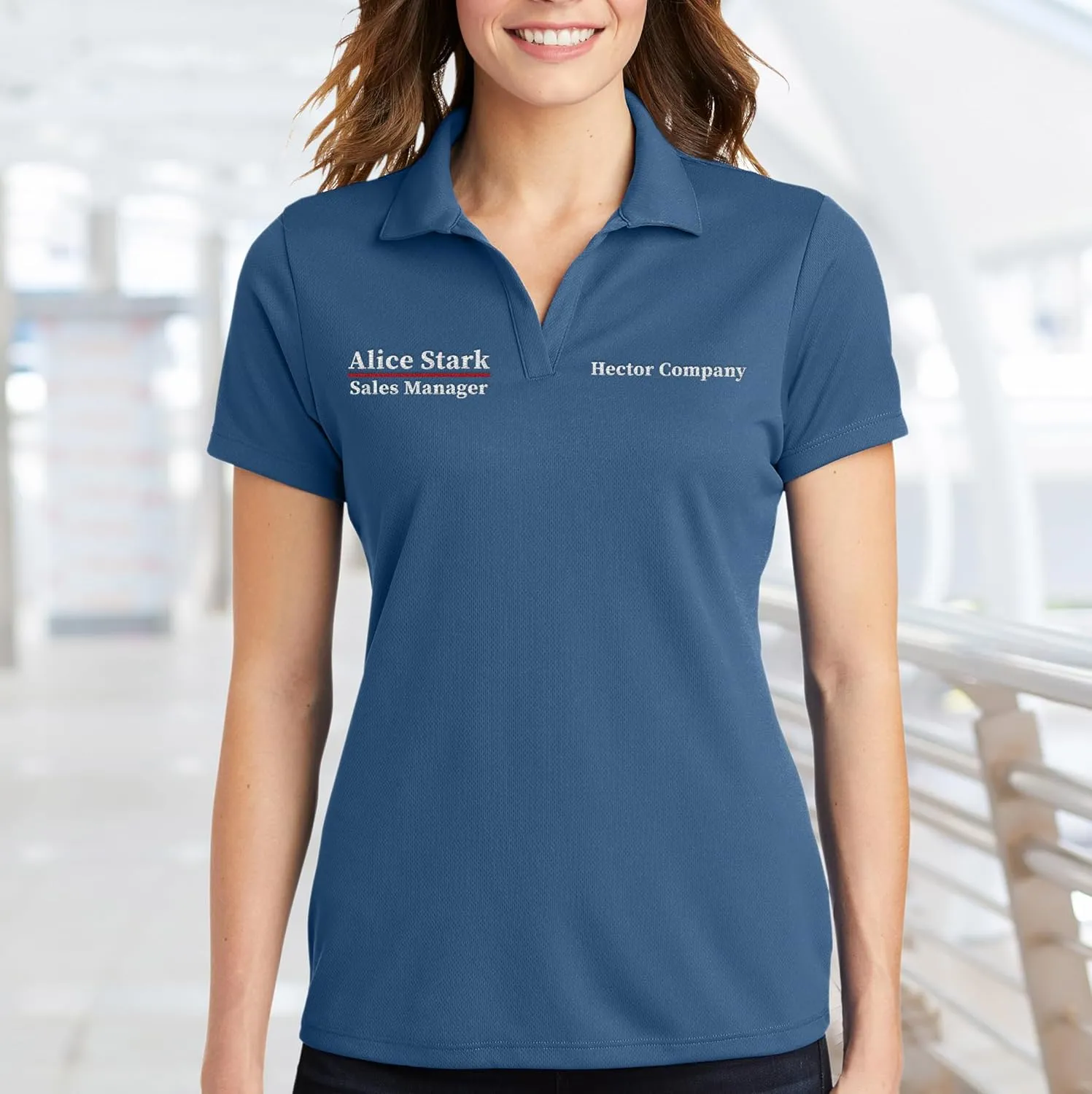 Custom Embroidered Polo Shirts for Women Personalized Embroidery Add Your Text Name