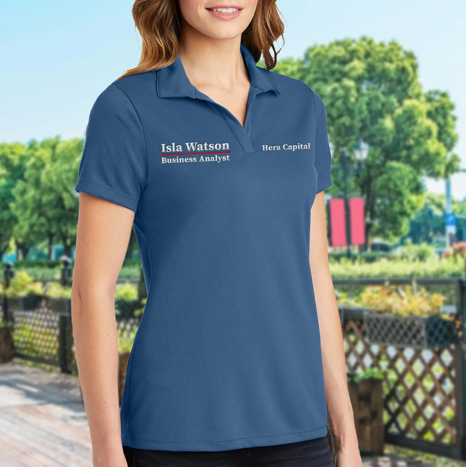 Custom Embroidered Polo Shirts for Women Personalized Embroidery Add Your Text Name