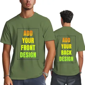 Custom T Shirts for Men Design Your Own Front and Back with Picture/Text