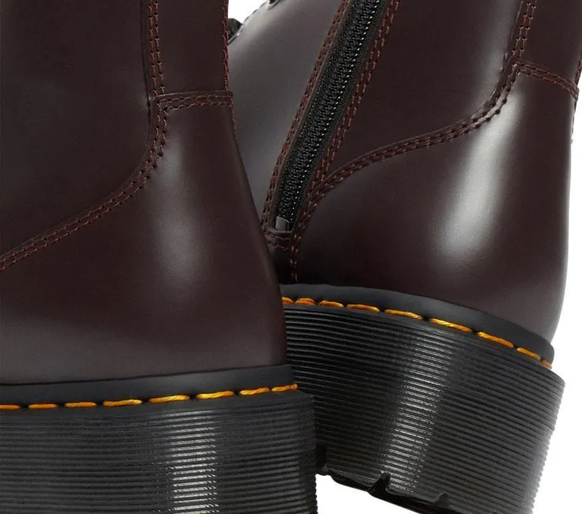 Dr Martens Jadon Burgundy Old Oxblood Polished Smooth Boots 27311626