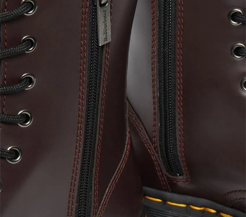 Dr Martens Jadon Burgundy Old Oxblood Polished Smooth Boots 27311626