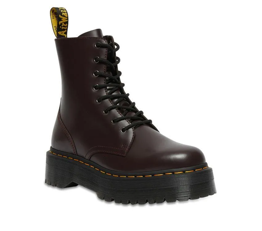 Dr Martens Jadon Burgundy Old Oxblood Polished Smooth Boots 27311626