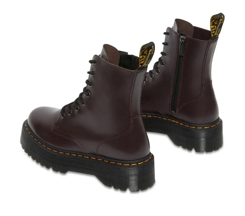 Dr Martens Jadon Burgundy Old Oxblood Polished Smooth Boots 27311626