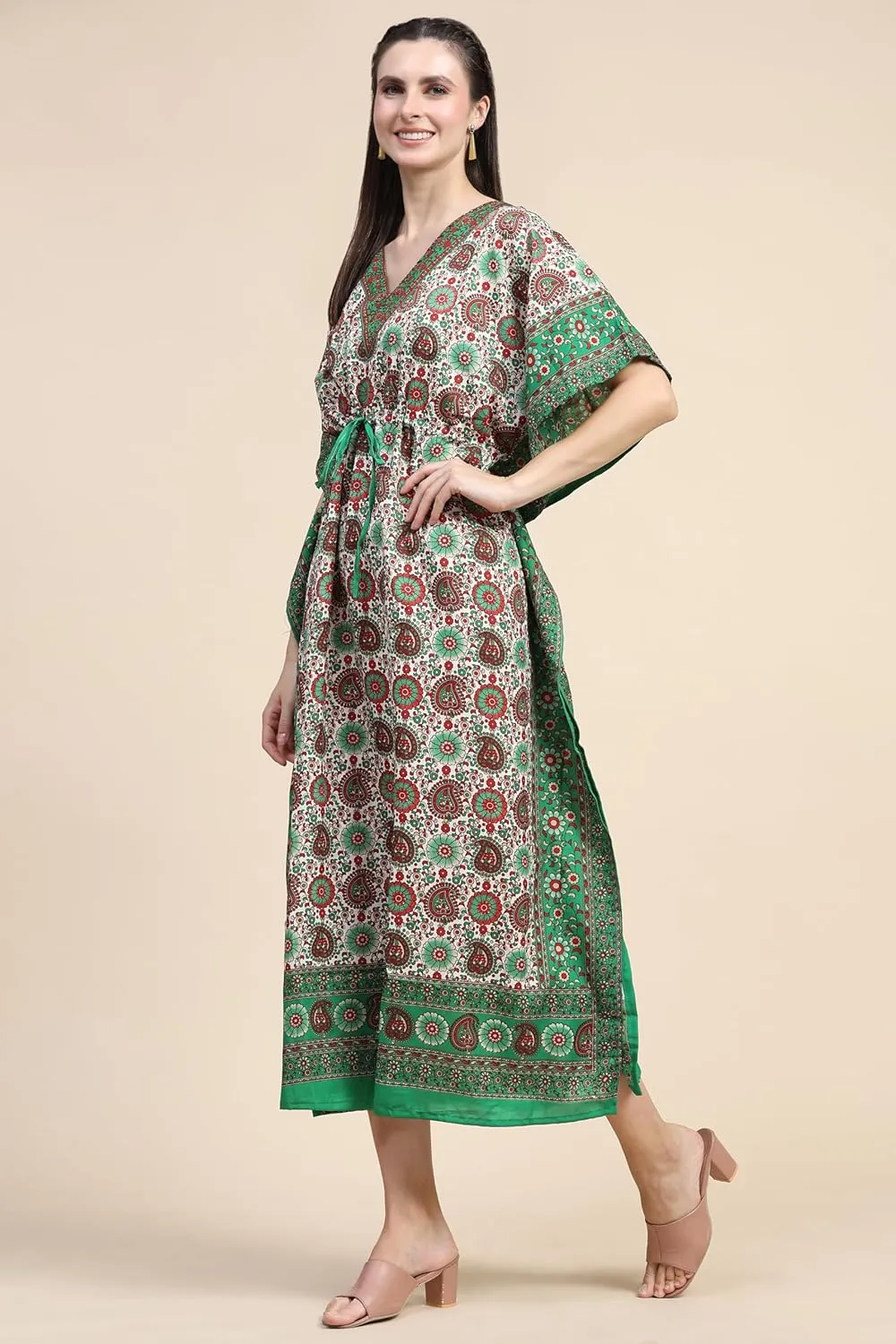 Embrace the Flow and Freedom of This Stunning Long Kaftan Perfect for Those Sunny Days or Cozy Nights