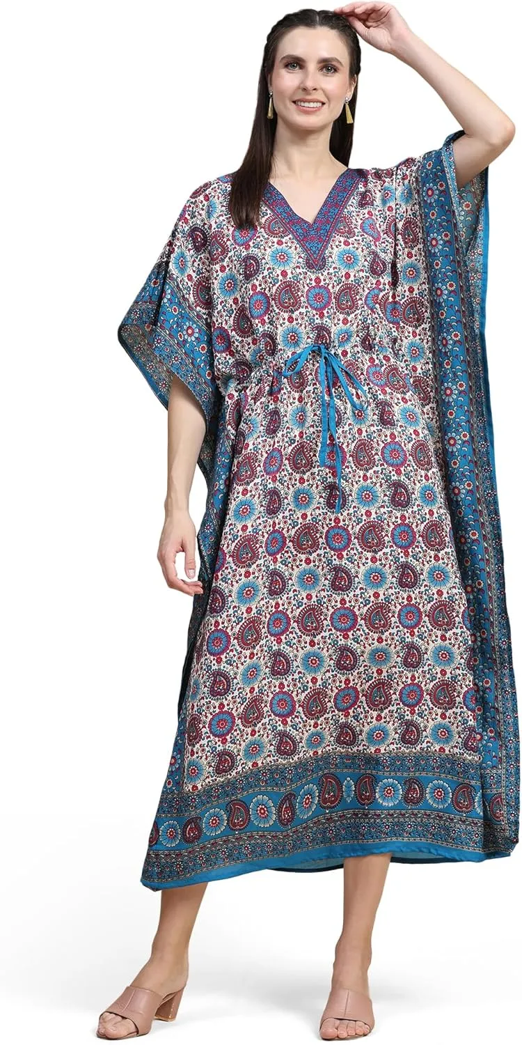 Embrace the Flow and Freedom of This Stunning Long Kaftan Perfect for Those Sunny Days or Cozy Nights