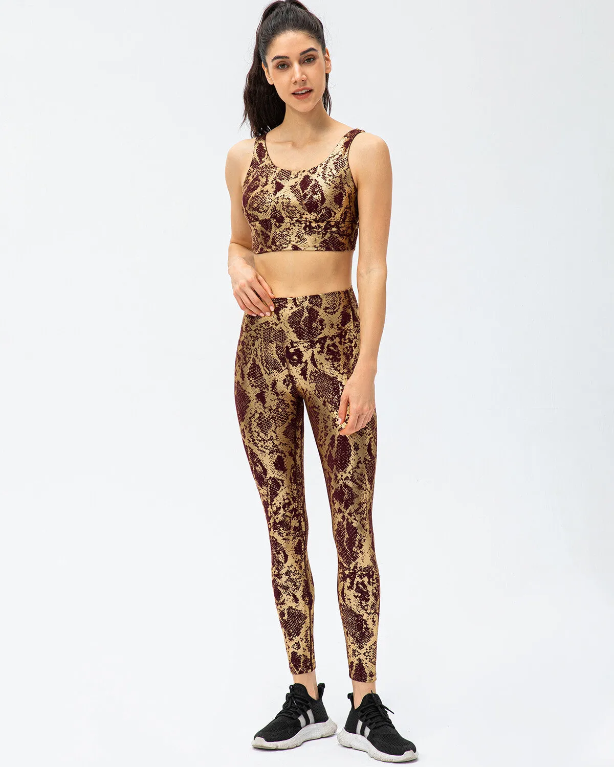 Emery Metallic Leggings - Brown