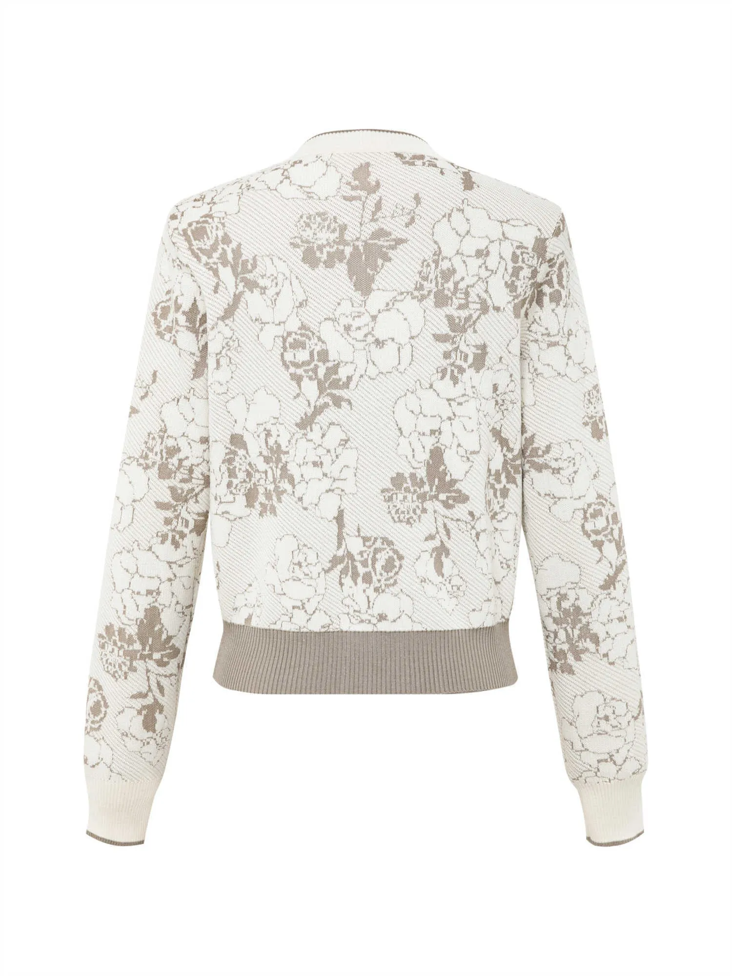 EP YAYING Peony Jacquard Knit Sweater