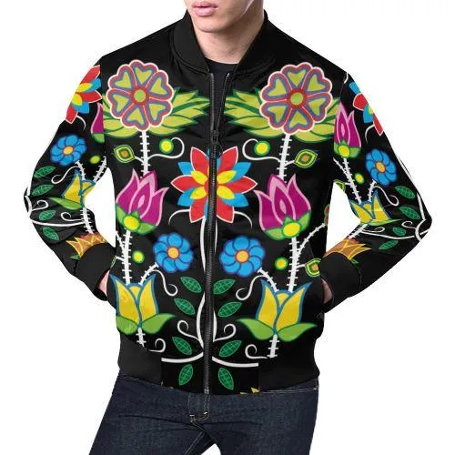 Floral Beadwork-04 Bomber Jacket for Men