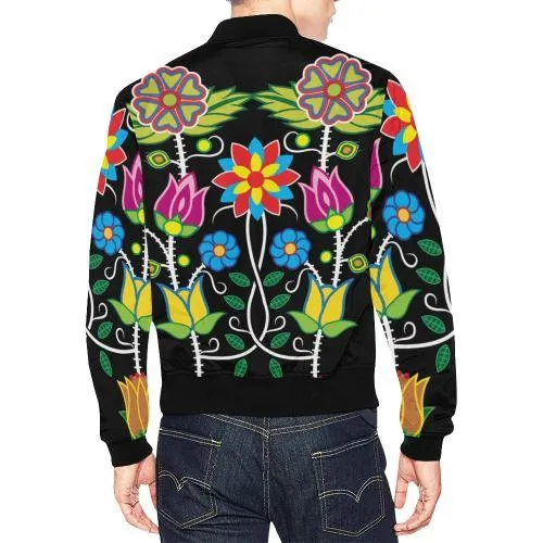 Floral Beadwork-04 Bomber Jacket for Men