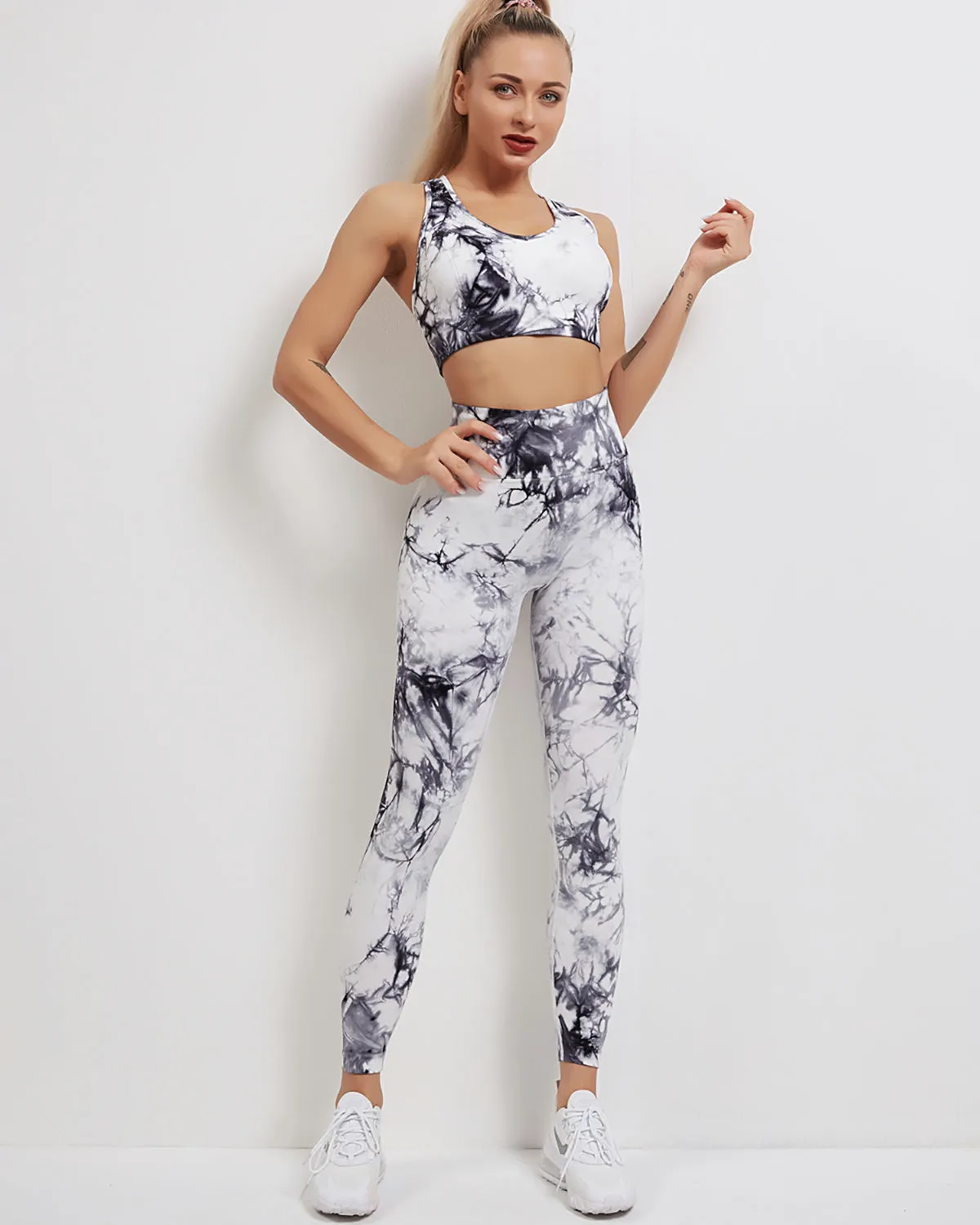 Fojo Dye Seamless Scrunch Leggings - White