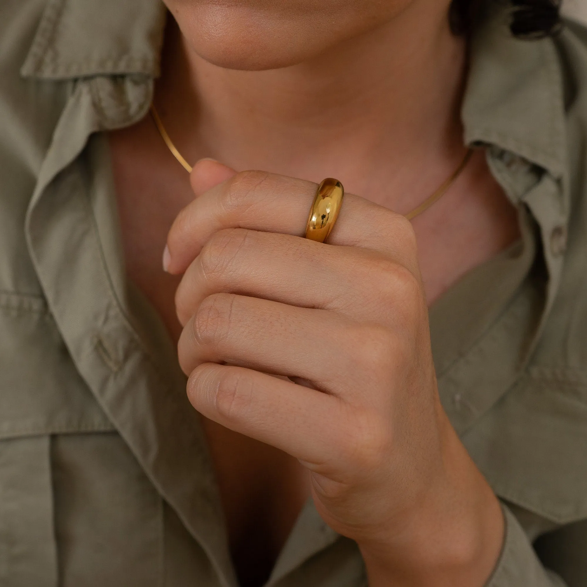 Gold Dome Statement Ring