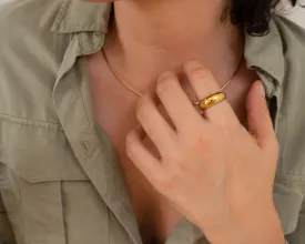Gold Dome Statement Ring