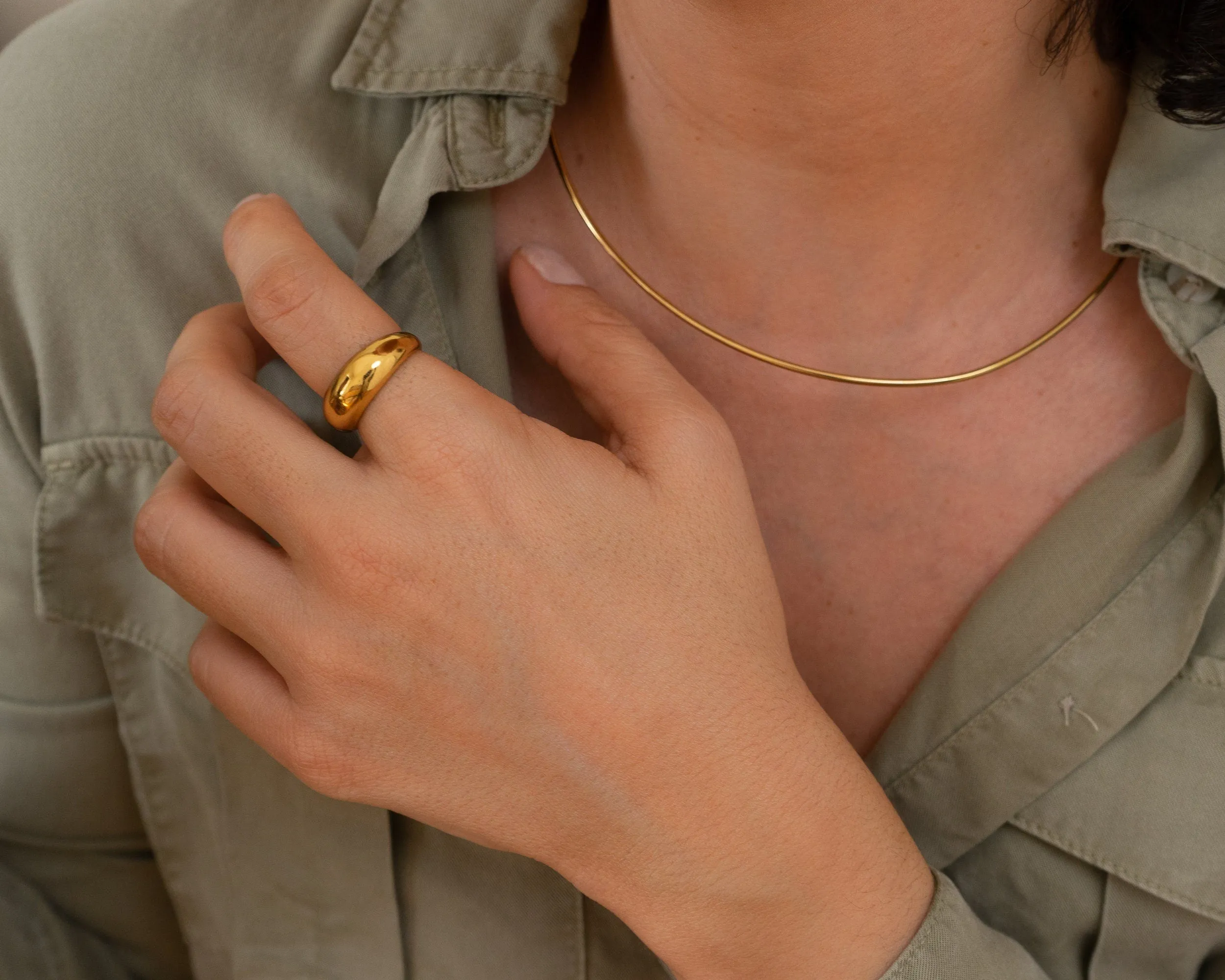 Gold Dome Statement Ring