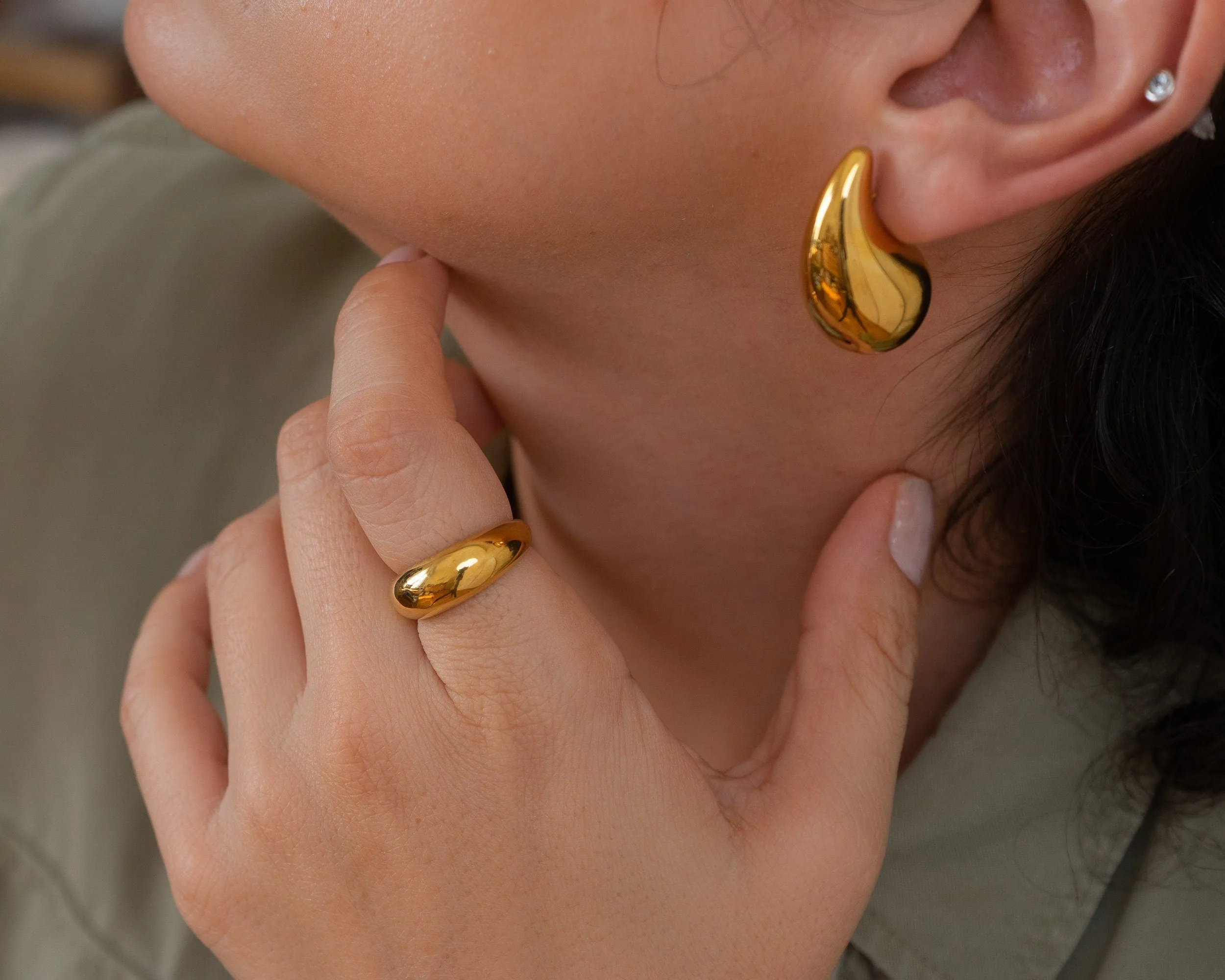 Gold Dome Statement Ring