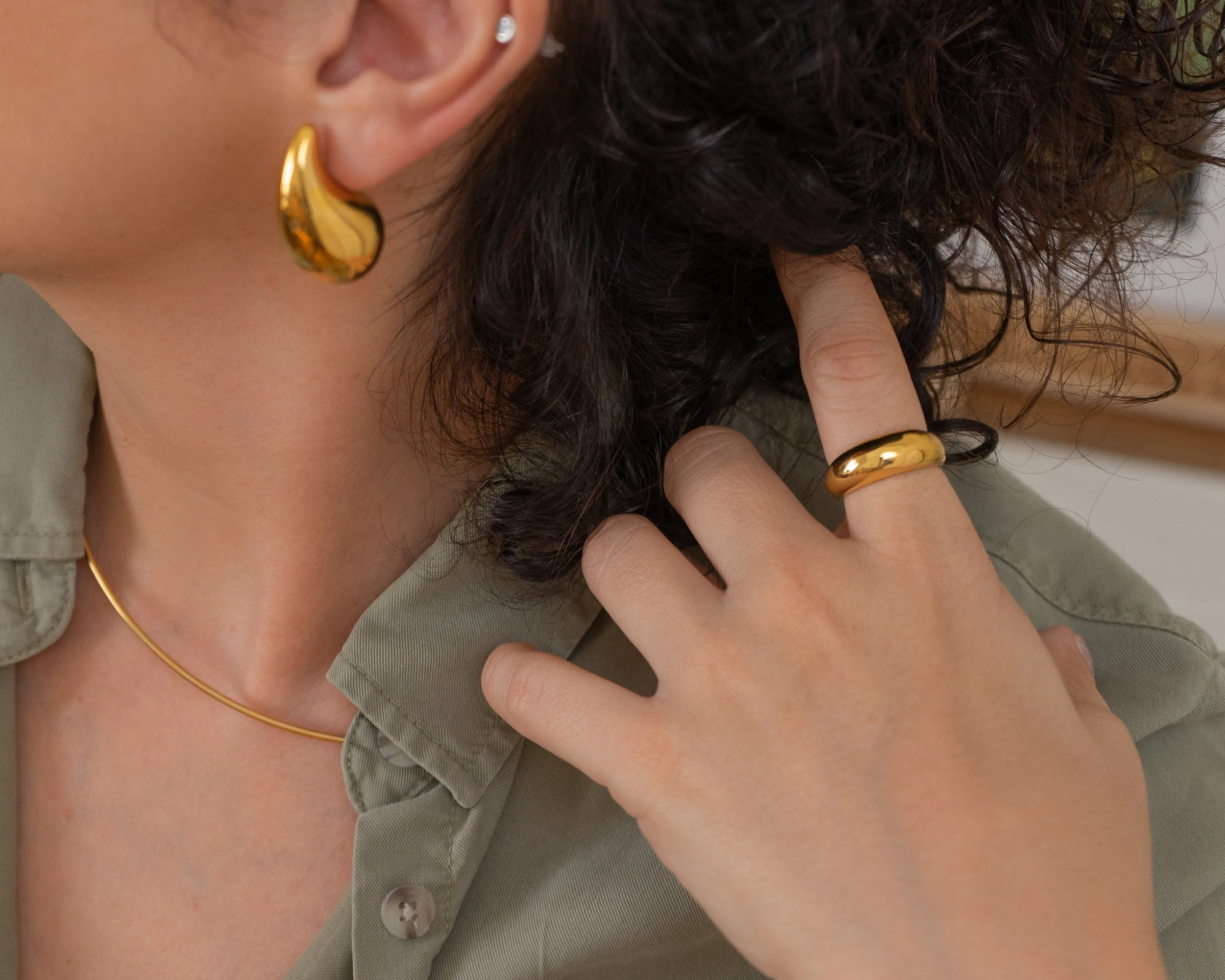 Gold Dome Statement Ring