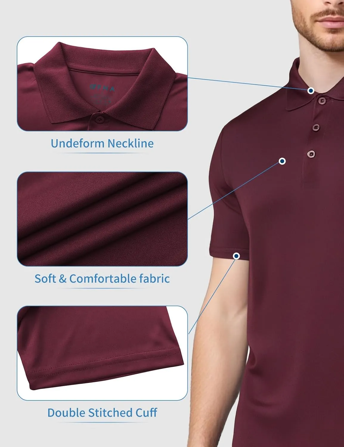 Golf Shirts for Men Regular and Big and Tall Size Golf Polos Dry Fit Mens Polo Shirts Short Sleeve