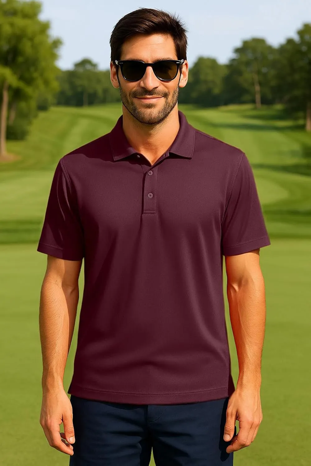 Golf Shirts for Men Regular and Big and Tall Size Golf Polos Dry Fit Mens Polo Shirts Short Sleeve