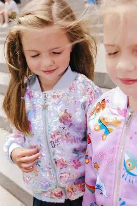 Kids Sequin Bomber Jacket