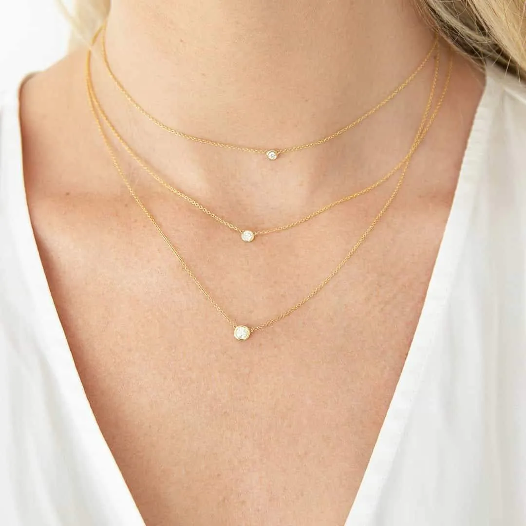 Kids Solitaire Diamond Necklace