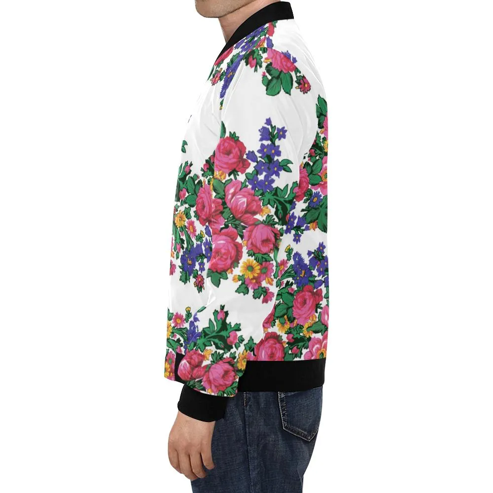 Kokum's Revenge-White Bomber Jacket for Men