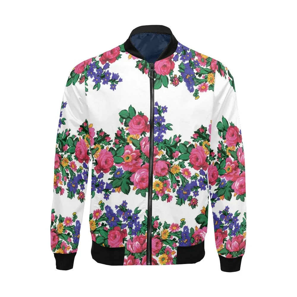 Kokum's Revenge-White Bomber Jacket for Men