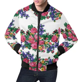 Kokum's Revenge-White Bomber Jacket for Men