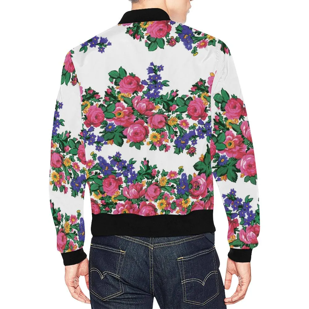 Kokum's Revenge-White Bomber Jacket for Men