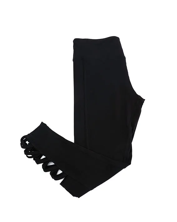 Lattice Hem BAMBOO Sports Leggings