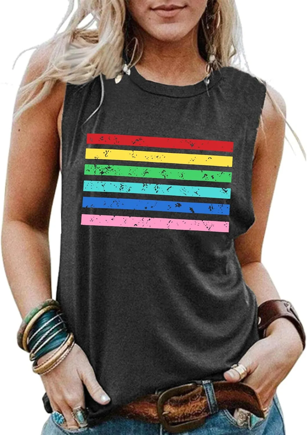LAZYCHILD Pride Shirts for Women: Rainbow Heart Graphic Shirt Gay Pride T-Shirt LGBT Equality Short Sleeve Tops